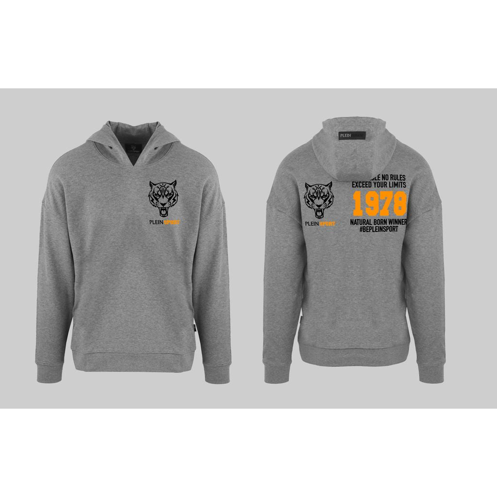 Logo Gray Hoodie Sweatshirt